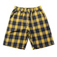 thumbnail image 4 of xfsWaSs Men's Casual Shorts Classic Plaid Straight Leg Shorts Drawstring Elastic Waist Summer Shorts With Pockets Soft Breathable Bottoms Soft Leisure Shorts, 4 of 5