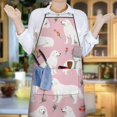 thumbnail image 3 of White Dogs and Pioneer Flower Apron-Garden Aprons for Women with Pockets-Cotton Linen Waterproof Kitchen Cooking Gardening Aprons Adjustable for Kitchen,Cooking,BBQ and Salon 33x27 Inch, 3 of 3