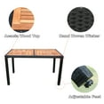 thumbnail image 6 of 7 Piece Outdoor Wicker Sectional Dining Set, Outdoor Furniture Set with Wood Tabletop, Stackable Armrest Chairs with Beige Cushions, Patio Dining Set for 6, Brown, 6 of 8