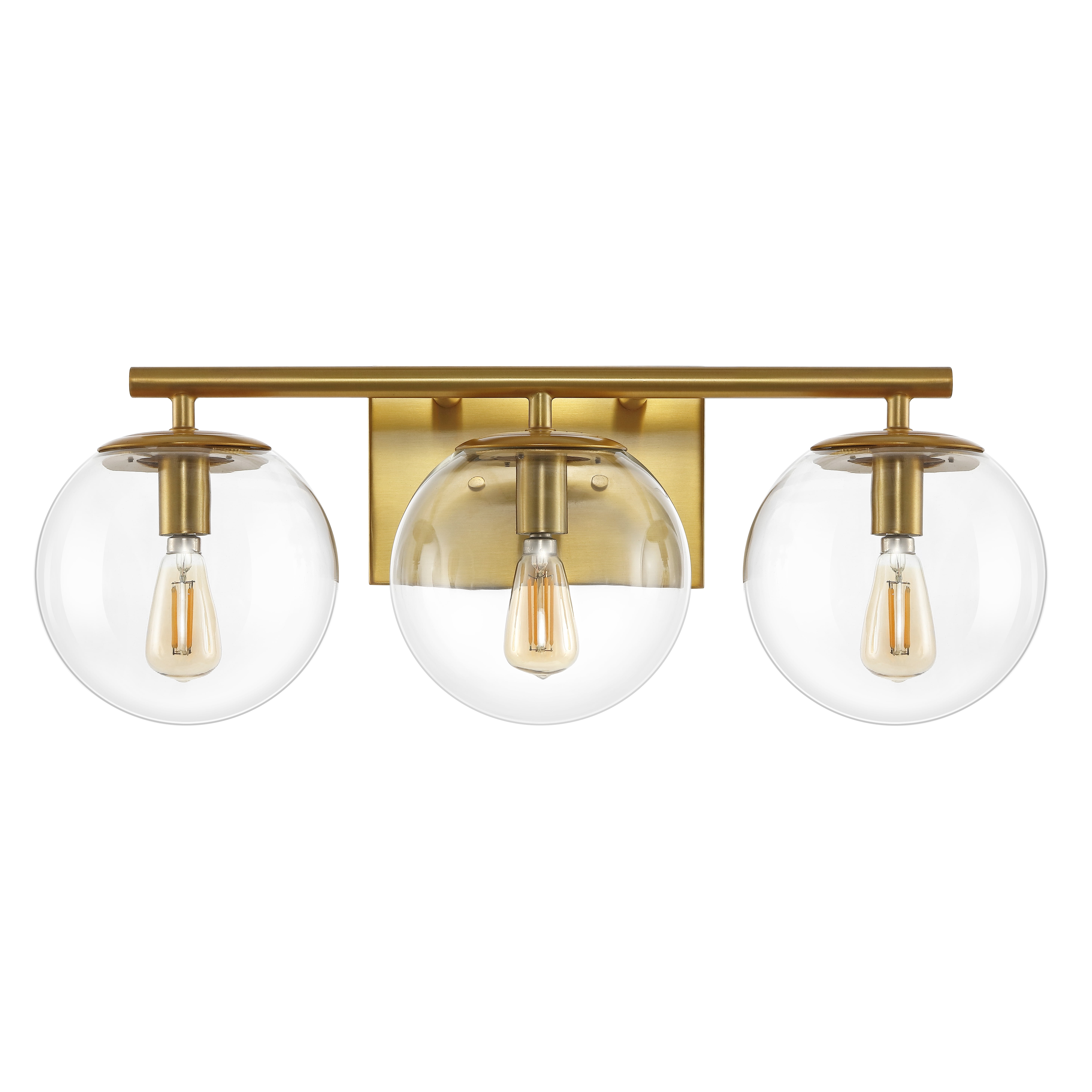 Safavieh Charlene Industrial 3-Light LED Brass Wall Sconce
