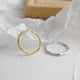 thumbnail image 3 of Anillo apilable de estilo sexy para mujer, sencillo, con superficie irregular minimalista, anillo fino de plata esterlina, 3 of 5