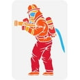 thumbnail image 2 of 1Pc Fireman Painting Stencil Drawing Template on Wood Wall Fabric Paper Furniture 8.3x11.7inch, 2 of 9