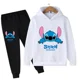 thumbnail image 4 of Conjunto de sudadera con capucha de punto para niñas, conjuntos de manga larga para niños de 3 a 14 años, conjuntos de chándal informal con capucha y pantalones para bebés y niños, 4 of 5