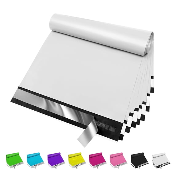 Poly Mailers 10x13 Inch 200 Pcs, Strong Adhesive Shipping Bags for Clothing, Durable Thick Mailing Envelopes with Self Seal, Packaging Bags for Small Business - White