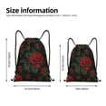 thumbnail image 2 of Sikiie Roses Drawstring Backpack Drawstring Bags, Draw String Back Bag for Sports, Gym, Travel, Swimming, Beach-Small, 2 of 6
