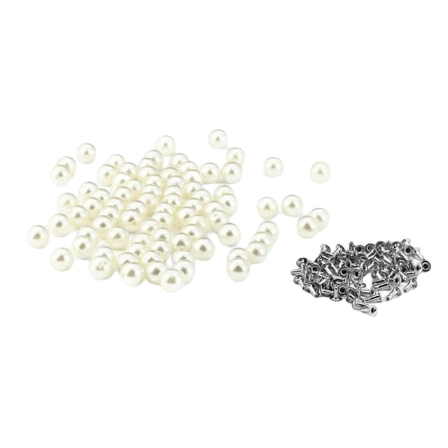 Half Hole imitation Faux Pearls Buttons beads 8mm
