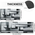 thumbnail image 2 of Abstract Thin Kitchen Rug Set 2 Piece Kitchen Runner Rug Kitchen Floor Mat,Non Skid Waterproof Rugs Grey White Black Geometric Style for Dining Room,Floor Home,Office,Sink,Laundry 17"x27"+17"x47, 2 of 6