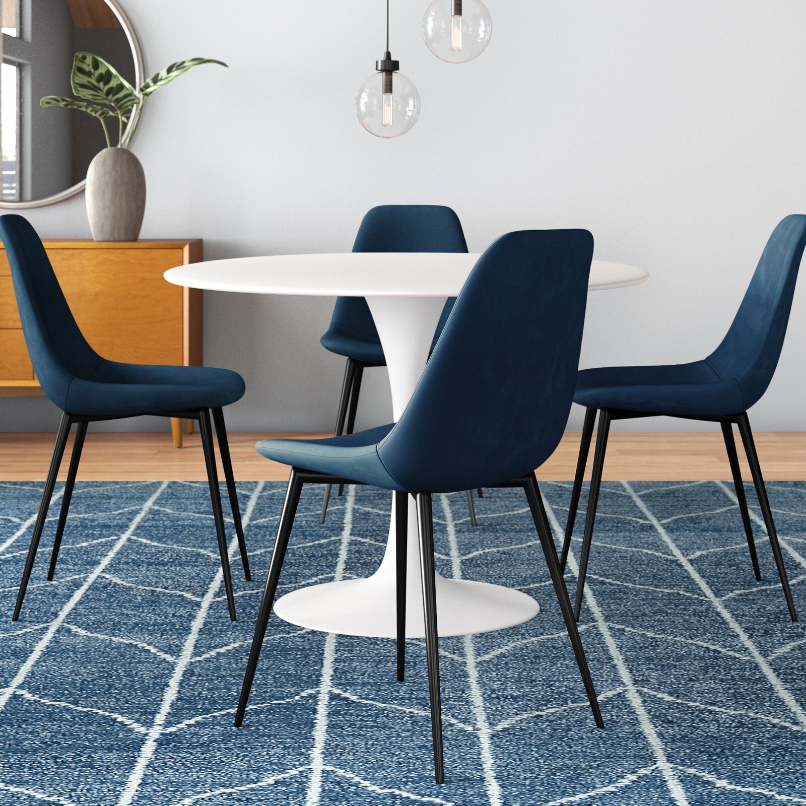 Aisha Velvet Upholstered Side Chair, 11 lb., Seat 18" H x 16.75" W x