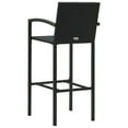 thumbnail image 5 of vidaXL Bar Stools 2 pcs Black Poly Rattan 3452, 5 of 8
