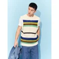 thumbnail image 5 of Suéter de punto para hombre, de malla, cuello redondo, ropa para hombre, chaleco sin mangas, chaleco de cuello redondo a rayas, una nueva moda japonesa de Harajuku, 5 of 5