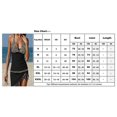 thumbnail image 4 of Traje de baño Bikini para mujer, traje de baño dividido Sexy con cordón y cuello en V para vacaciones en la playa, 4 of 4