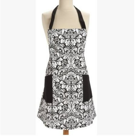 Spaniel Bbq Apron - Novo Cotton Adjusatble Women Kitchen Apron with Pockets and Extra Long Ties Printed Vintage Black, Cute Apron for Cooking, Baking, Gardening, Crafting, BBQ