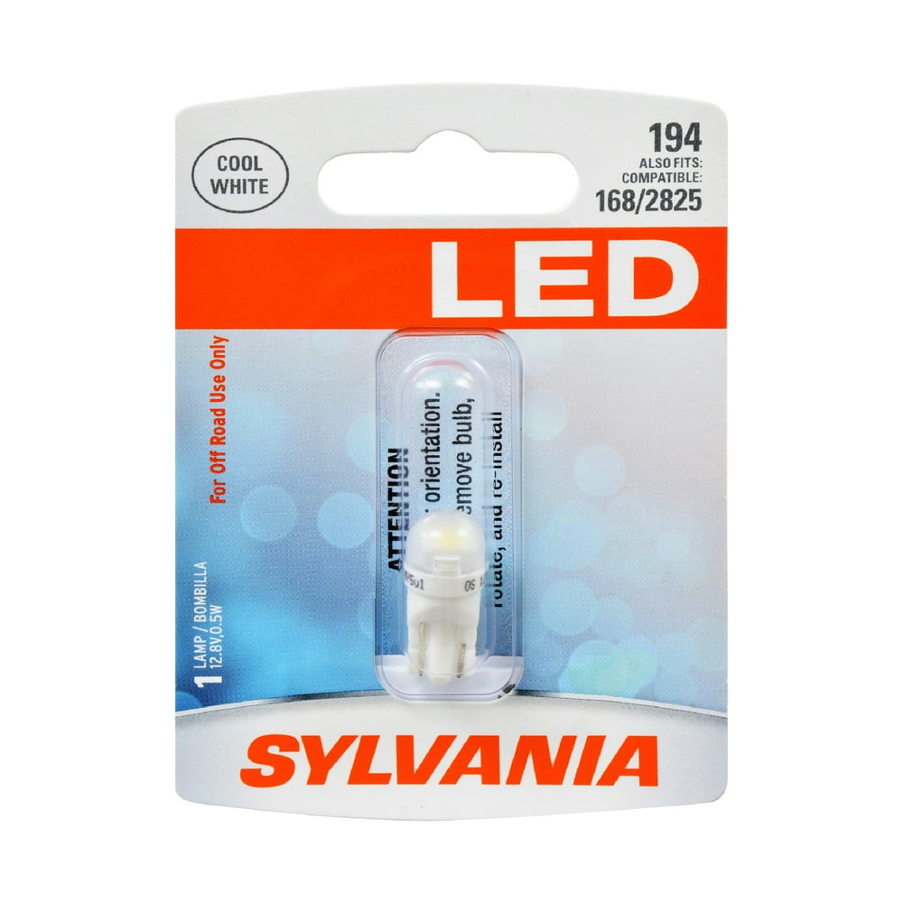 Sylvania 194 White LED Automotive Mini Bulb, Pack of 1.