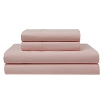 300 Thread Garment Washed Cotton Percale 4 Piece Cotton Sheet Set by Elite Home Products