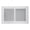 White, variant on Tru Aire 4 in. H X 8 in. W 2-Way Powder Coat White Steel Wall/Ceiling Register