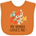 thumbnail image 3 of Inktastic My Nonna Loves Me Grandchild Cute Fox Boys or Girls Baby Bib, 3 of 4