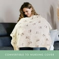 thumbnail image 3 of ANYEDDE 2-Pack Muslin Nursing Covers for Breastfeeding - Breathable Breastfeeding Covers with Arch Neckline,Privacy Nursing Cover for Women and Baby,Gray & Panda, 3 of 9