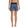 thumbnail image 2 of Lands' End Women's 5" Quick Dry Elastic Waist Board Shorts Swim Cover-up Shorts with Panty Print, 2 of 3