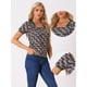 thumbnail image 2 of Blusa Campesina Allegra K Cuello Cuadrado Encaje Floral Vintage Mujer Negro Talla S, 2 of 5