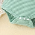 thumbnail image 5 of WOYY Infant Girls 3Pcs Outfits Flutter Sleeve Ribbed Romper Shorts Headband Set Children's Clothes Sets, Sizes 0-3 Months, 5 of 8