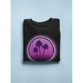 thumbnail image 3 of Retro Palms With Vaporwave Sweatshirt Men -Image by Shutterstock, Male 3X-Large, 3 of 4