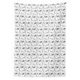 thumbnail image 3 of Ambesonne Jazz Music Tablecloth Rectangular Table Cover, Doodle Trumpet Blues, 60"x84", Black White, 3 of 4