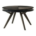 thumbnail image 3 of Alpine Furniture Lennox Round Wood Dining Table in Dark Tobacco (Brown), 3 of 8