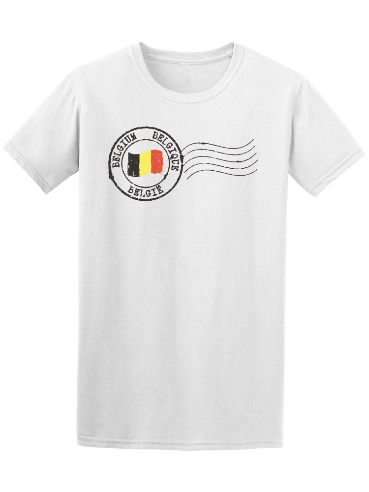 lila voor Voorstel Belgie Belgium Stamp Logo T-Shirt Men -Image by Shutterstock, Male Large -  Walmart.com