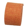 thumbnail image 2 of Cateissary Rollos de cinta de arpillera de 5CM, rollo tejido portátil de , Flexible, de moda, apretado, cosido, decoraciones de fiesta para el Kits de decoración para fiestas Naranja, 2 of 6