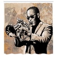 thumbnail image 3 of Ambesonne Beige Black Shower Curtain, Musician, 69"Wx75"L, Beige Black, 3 of 5