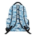 thumbnail image 2 of HUIACONG Cute Blue Shark Print School Backpack for Kids Boys Girls Age 5-16 Water Resistant Large Capacity Bookbag Adjustable Cushioned Straps Multi Pockets for School Travel Daily Use, 2 of 7