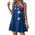 thumbnail image 4 of Plus Size Formal Dresses Women, American Flag Casual Tank Sundress With Pockets 4Th Of July Boho Beach T-Shirts Round Neck Dresses Outfits For Women Petite Dresses Maxi (M, Royal Blue) ZMTing, 4 of 5