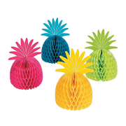 Bright Pineapple Tissue Centerpieces - Party Decor - 4 Pieces