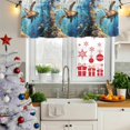 thumbnail image 5 of Turtle Curtain Valances for Windows, Kitchen Valance Window Treatments Panel 2 Pack, Ocean Underwater Coral Fish Animal Modern Rod Pocket Short Curtains for Bathroom Bedroom 42 x 18 Inch, 5 of 8