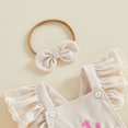 thumbnail image 6 of Cjfdfy Newborn Baby Girl Half Birthday Outfit 1/2 Goose Birthday Romper Lace Ruffle Flying Sleeveless Jumpsuit With Headband Infant Cute Half Way To One Birthday Outfit, 6 of 9
