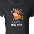 thumbnail image 4 of Inktastic Happy New Year Cute Ox Women's T-Shirt, 4 of 5