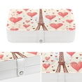 thumbnail image 4 of Valentine's Day PU Leather Jewelry Display Box with Removable Compartment, Portable Necklace and Bracelet Holder, 4 of 6