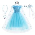 thumbnail image 1 of Vestidos de Elsa para niñas, ropa de disfraz para niños, Vestido de princesa para Cosplay, Vestido de reina de la nieve, fiesta de cumpleaños para niños, Sukienki Fivean unisex, 1 of 2