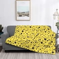 thumbnail image 2 of Honeii Blue Spots print throw blanket, crafted from cozy cotton flannel, offers versatile home decor as a bedding suitable for all seasons.-, 2 of 6