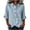 Light Blue-shirts, variant on Womens Ruffle 3/4 Sleeve Shirts Faux Cotton Linen Asymmetrical Button Casual Fashion Dressy Blouses Boho Trendy Vacation Beach Summer Spring Tops for Women S