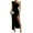 Black, variant on Women's One Shoulder Sequin Maxi Dress, Sexy Sleeveless High Split Bodycon Gown, Shimmering Ruched Party Outfit for Cocktail Wedding Guest