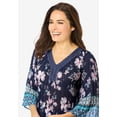 thumbnail image 4 of Woman Within Plus Size Embellished Pleated Blouse, 4 of 6