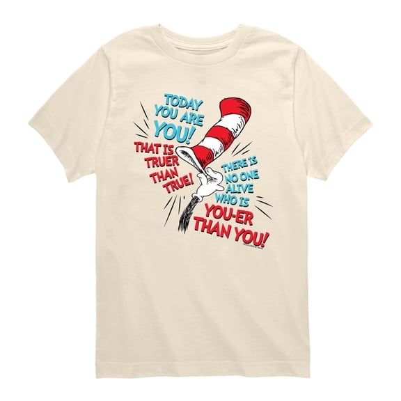 The Cat in the Hat - Today You Are You! - Youth Boys Short Sleeve Graphic T-Shirt