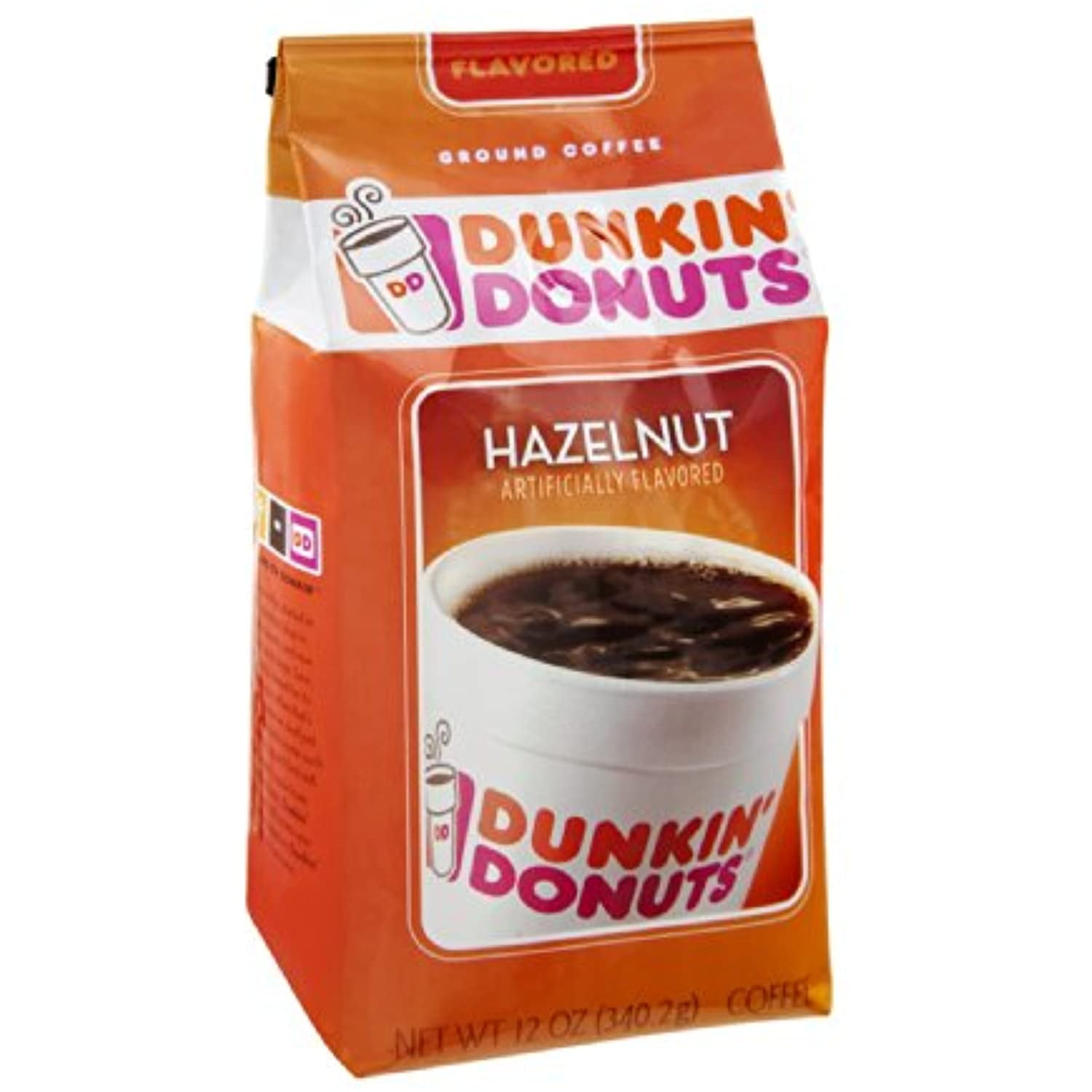 Dunkin Donuts Hazelnut Ground Coffee 12 Oz (Pack Of 12)