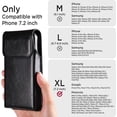 thumbnail image 2 of Phone Case Cell Phone Pouch for iPhone 15, 15 Pro 14, 14 Pro 13, 13 Pro 12, 12 Pro 11, 11Pro XR, Leather Cell Phone Belt Holder  for Galaxy S24 S23 S22 S21 S20 S10 S9 S8 S7, 2 of 15