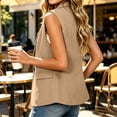 thumbnail image 5 of Women's Sleeveless Summer Vest Blazer Lightweight Breathable Fashion Vests Casual Work Office Blazers with Pockets, 5 of 8