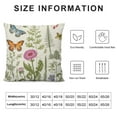 thumbnail image 5 of COMIO  Spring Summer Floral Leaf Pillow Covers  Farmhouse Sage Green Wildflower Herbs Plant Throw Pillows Cover Decorative Pillow Cases for Outdoor Bedroom Couch Sofa Decor, 5 of 5