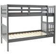 thumbnail image 1 of Donco Kids Mission Bunk Bed, Twin/Twin, Dark Grey, 1 of 2