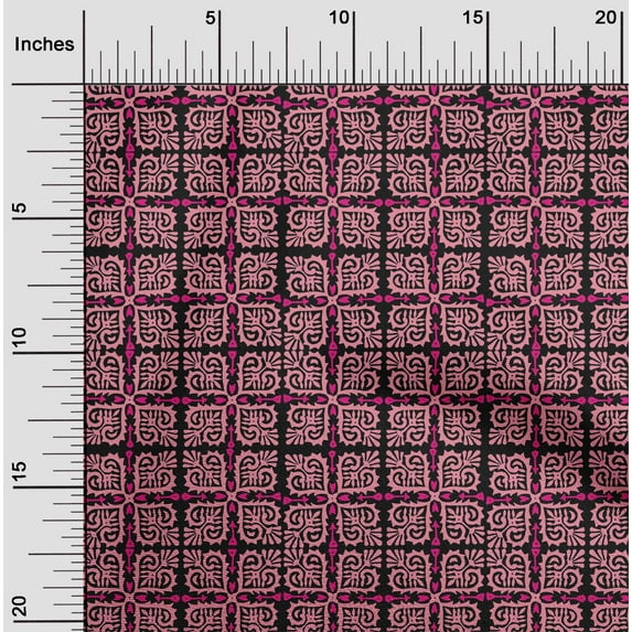 oneOone Cotton Poplin Fabric Arrow|Swirl & Floral Block Decor Fabric Printed BTY 42 Inch Wide