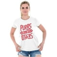 thumbnail image 3 of Crazy Cat Lady Purrs Well With Others Womens Slim Fit Graphic Tee Brisco Brands X, 3 of 5